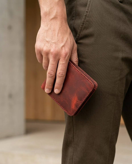 Klasická kožená peněženka «Bifold» s kapsou na mince