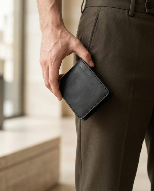 Klasická kožená peněženka «Bifold» s kapsou na mince